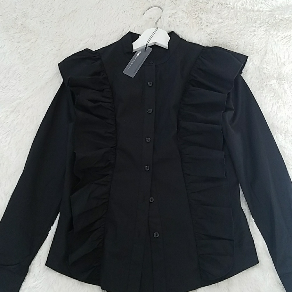 Dramatic Ruffles Button Up Blouse - image 4